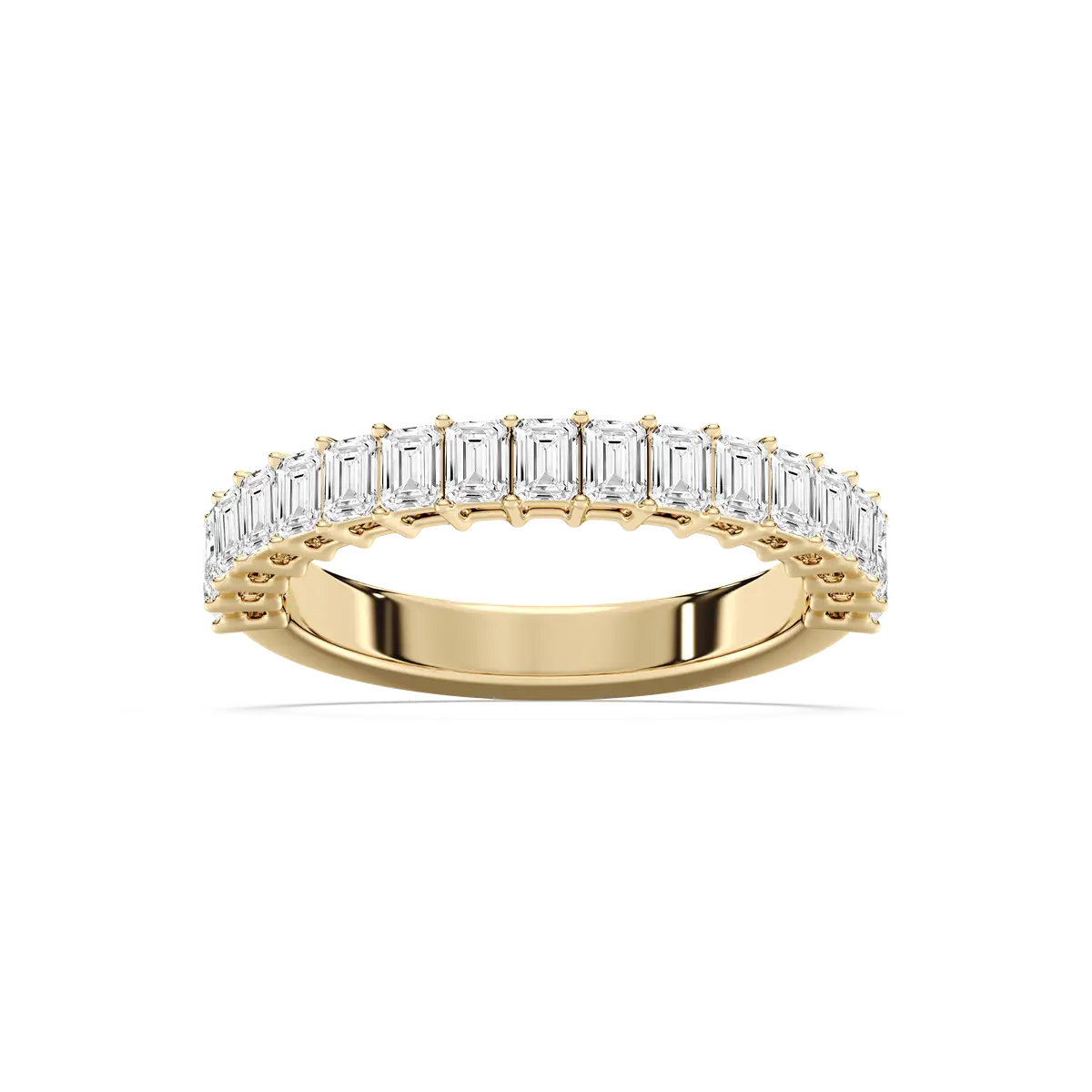 Lab Grown Emerald Shape Diamond Eternity Band