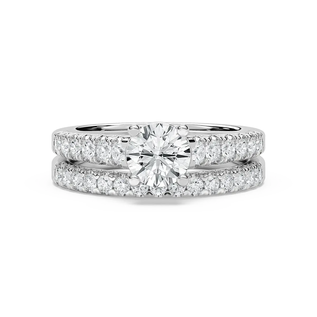 1 Carat Round Diamond Enchanting Floral Engagement Ring