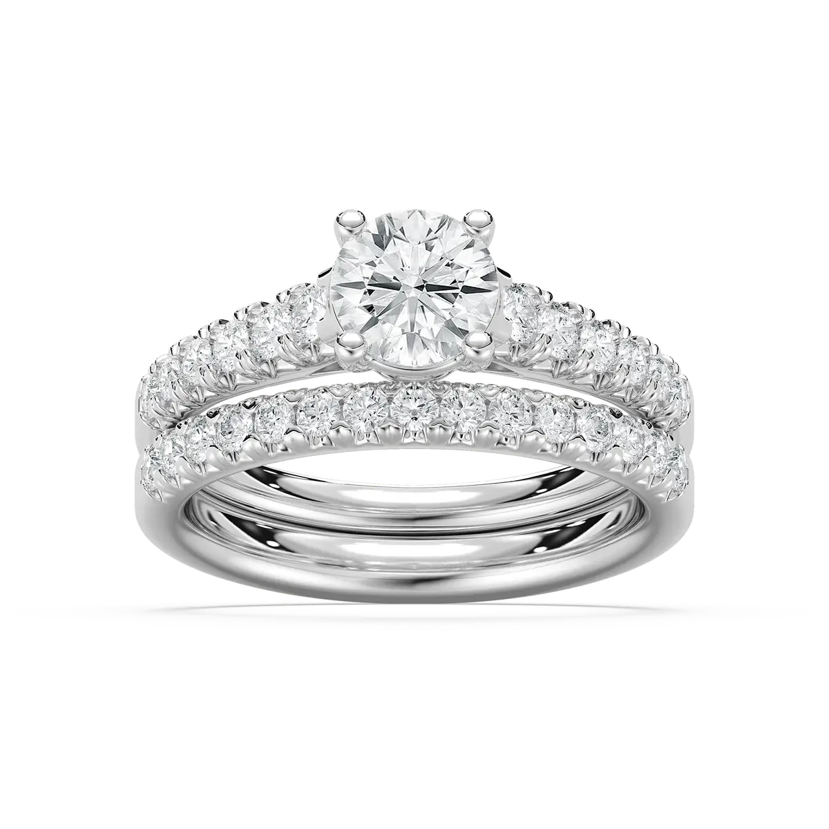 1 Carat Round Diamond Enchanting Floral Engagement Ring