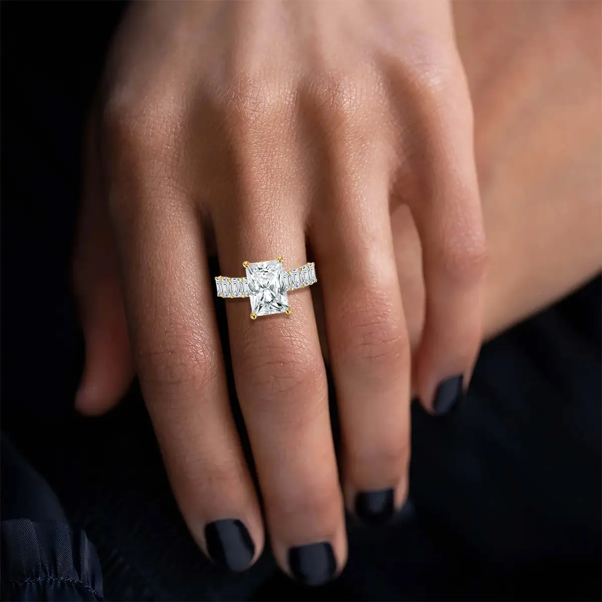 5 Carat Radiant Shape Diamond Engagement Ring