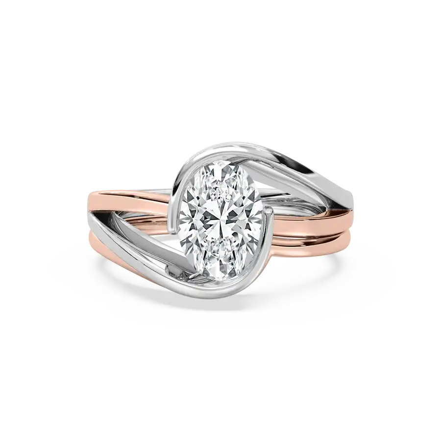 2 Carat Oval Diamond Celestial Harmony Ring