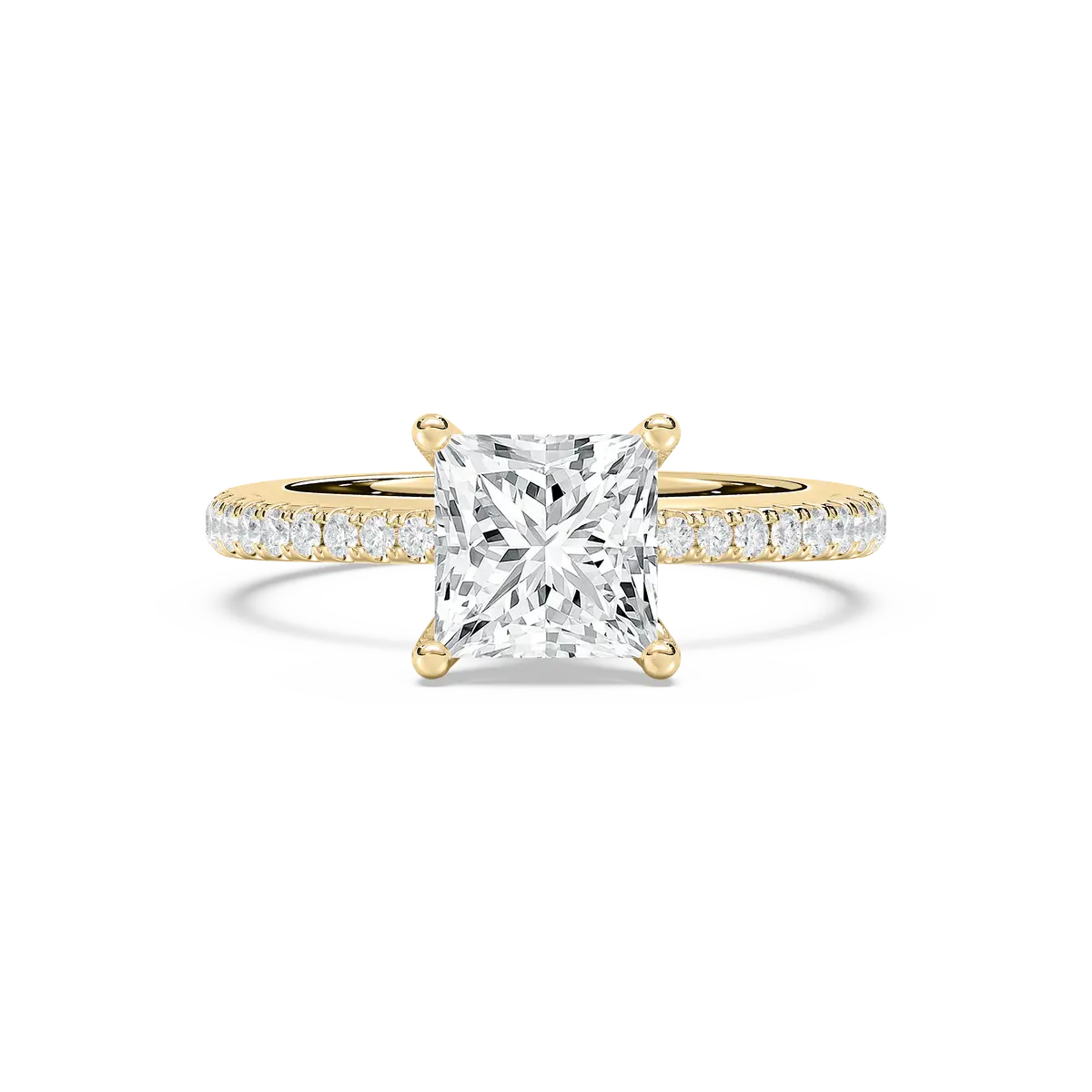 Princess And Round Diamond Cariaa Side Stone Ring