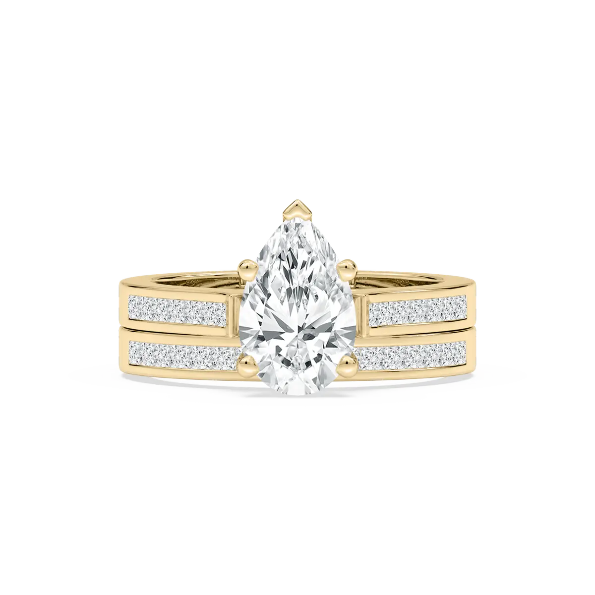 Lab Grown Diamond Pear Shape Bridal Engagement Ring