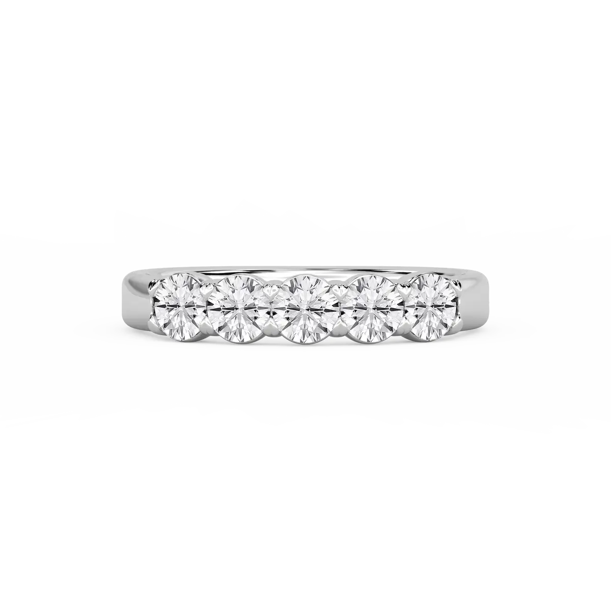 1 Carat Classic Round Diamond Five Stone Band 