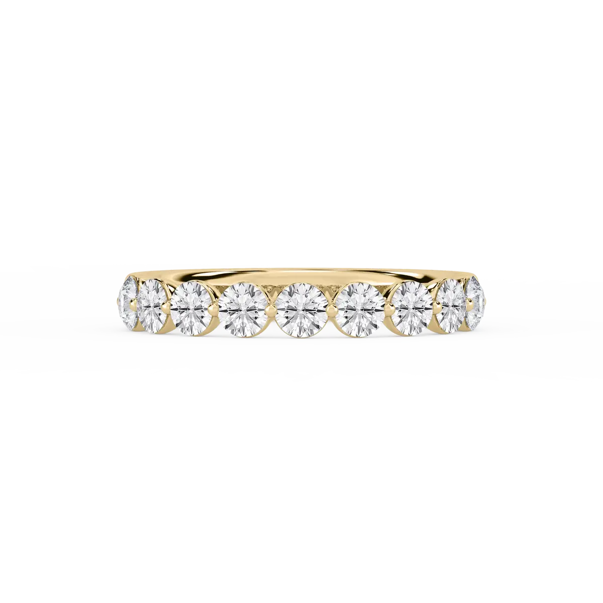 1 Carat Round Shape Lab Grown Diamond Half Eternity Band