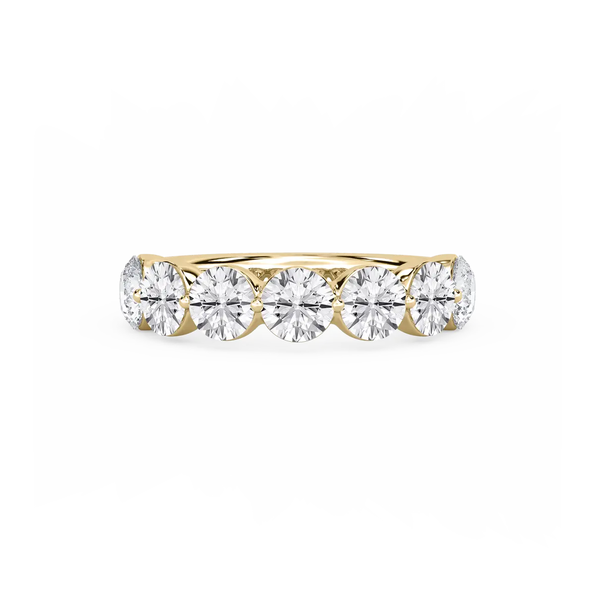 3 Carat Round Shape Diamond Half Eternity Wedding Band