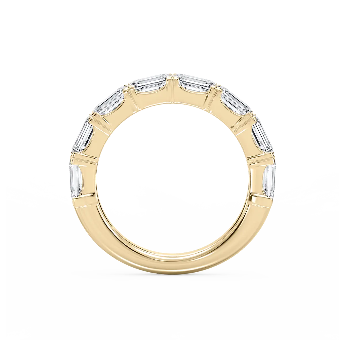 3 Carat Emerald Shape Lab Grown Diamond Anniversary Band