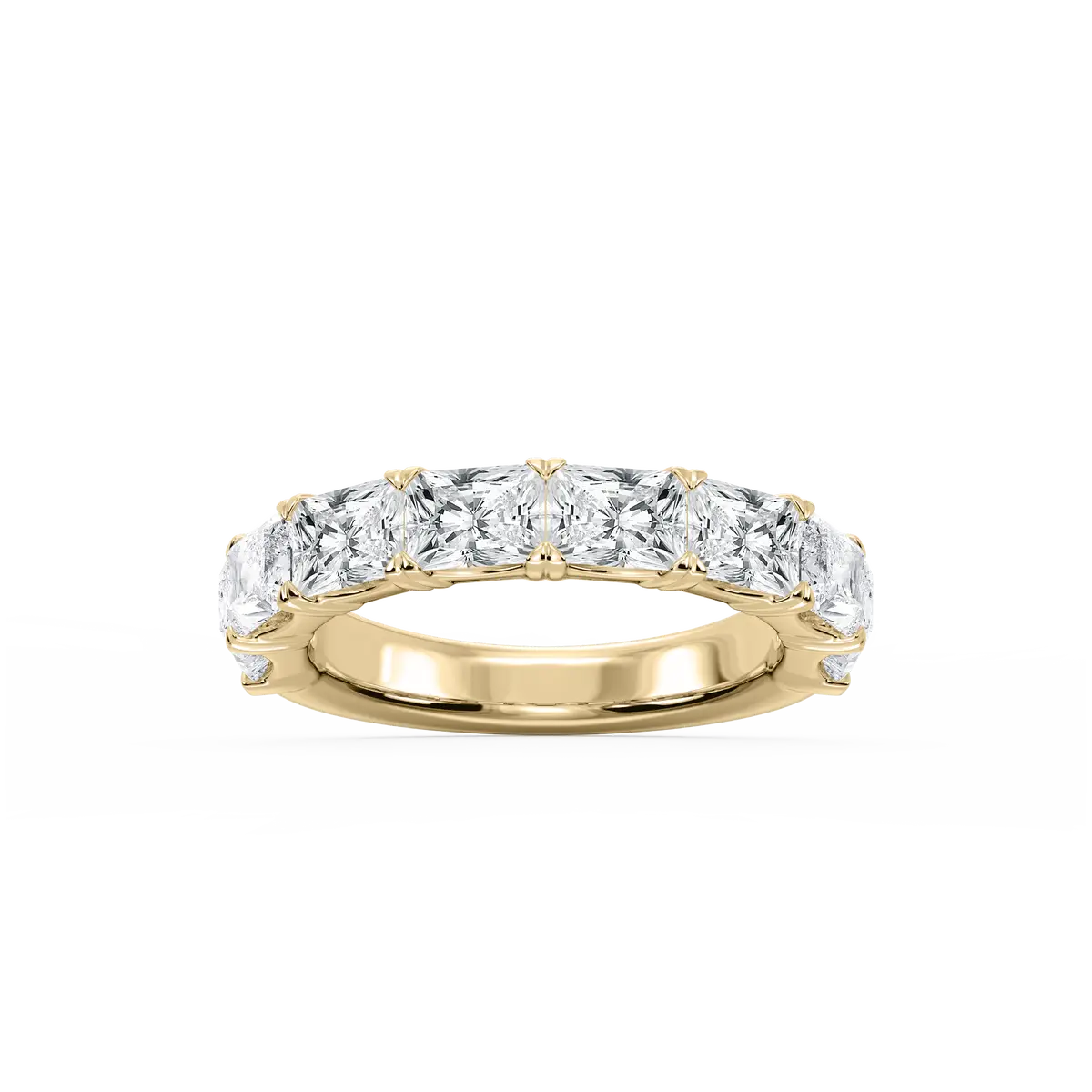 3 Carat Radiant Lab Grown Diamond Half Eternity Anniversary Band
