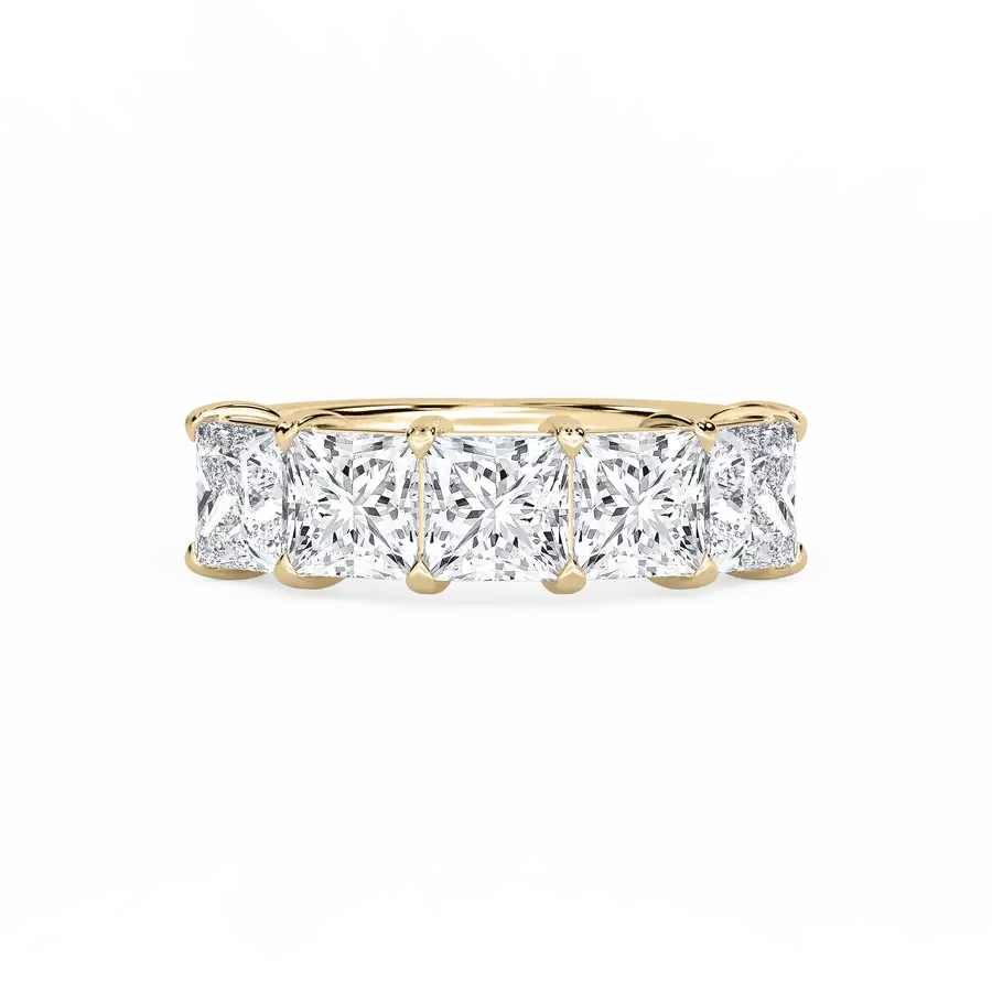 5 Carat Princess Lab Grown Diamond Five Stone Ring