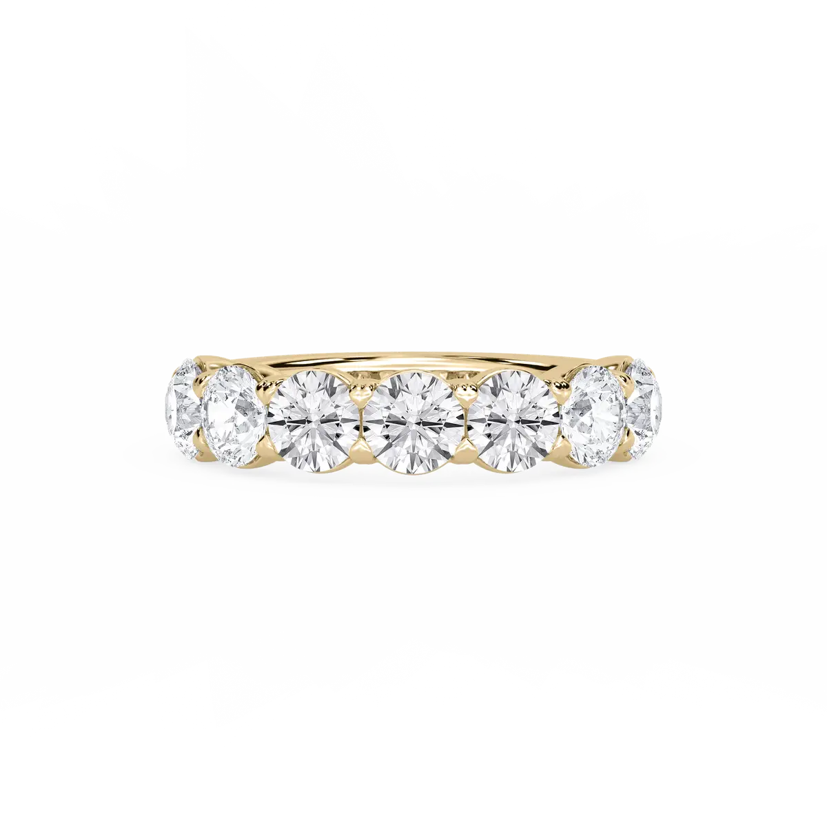 3 Carat Round Lab Grown Diamond 7 Stone Anniversary Band