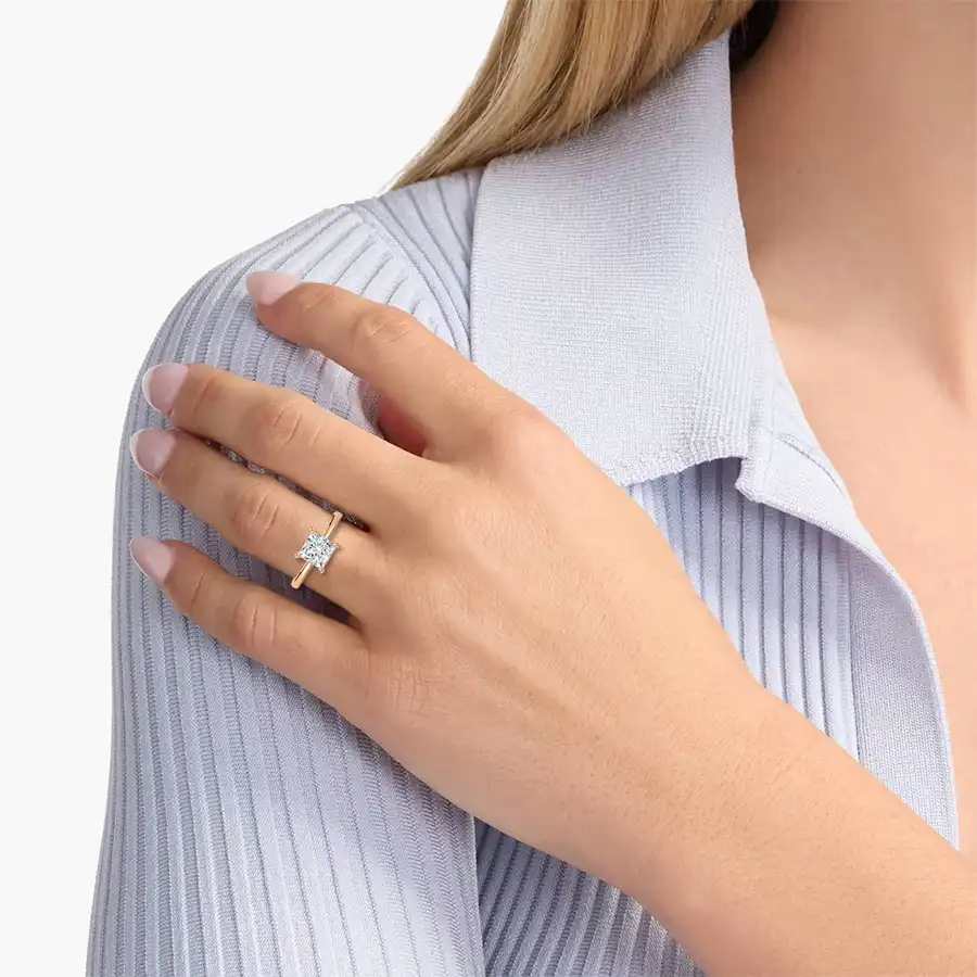 2 Carat Princess Diamond Grenies Solitaire Ring