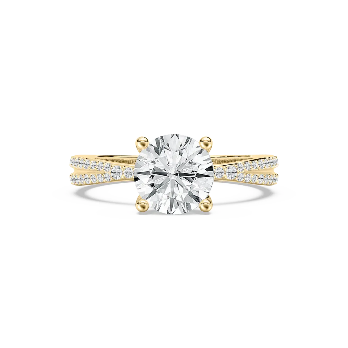 2 Carat Round Diamond Effortly Engagement Ring