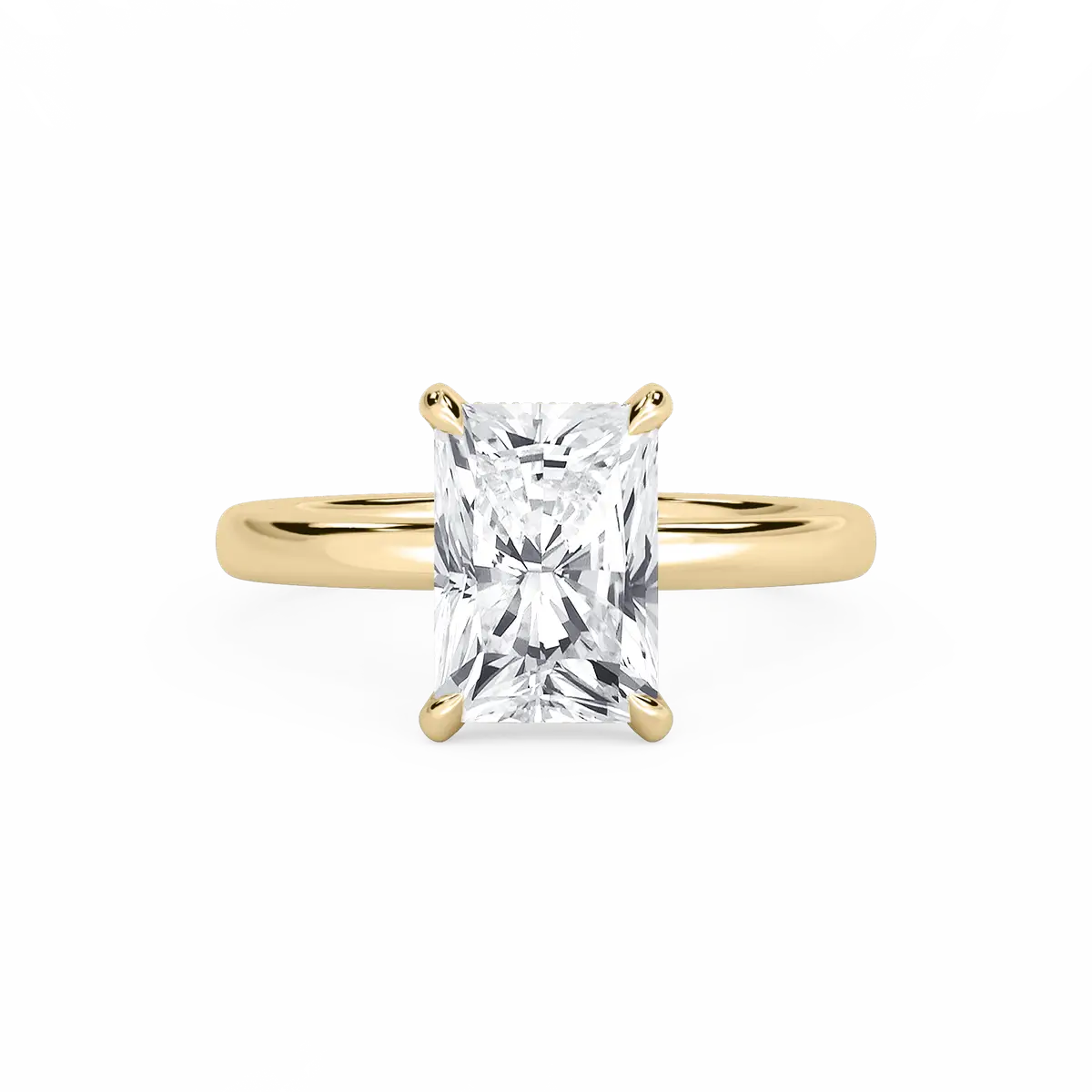 3 Carat Radiant Lab Grown Diamond Hidden Halo Ring