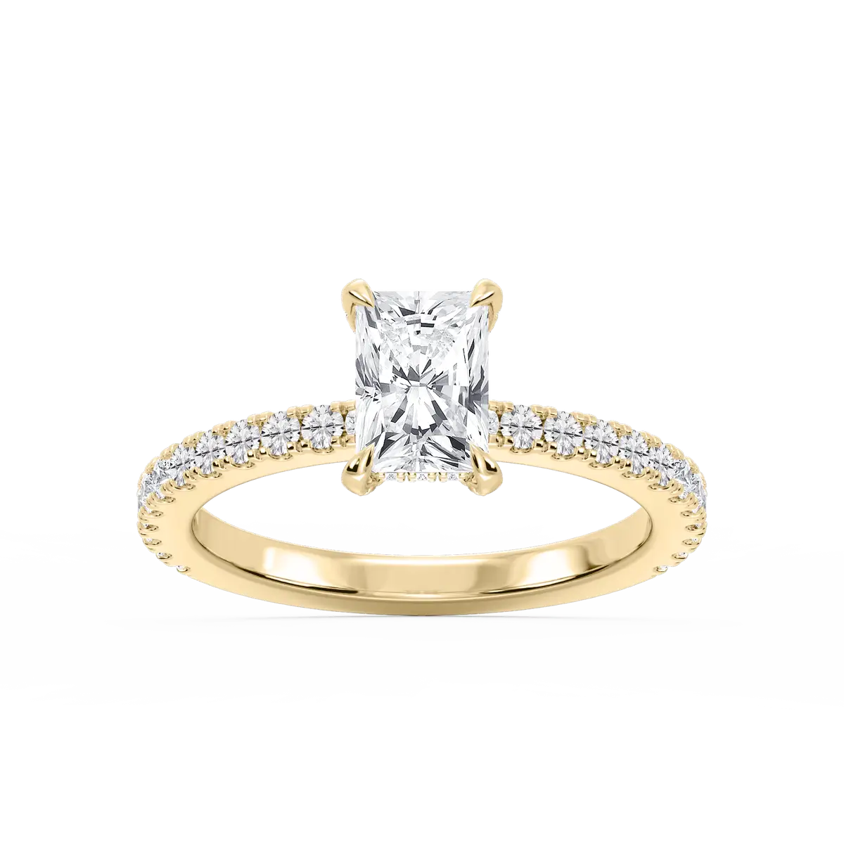 1 Carat Radiant Lab Grown Diamond Ring For Engagement