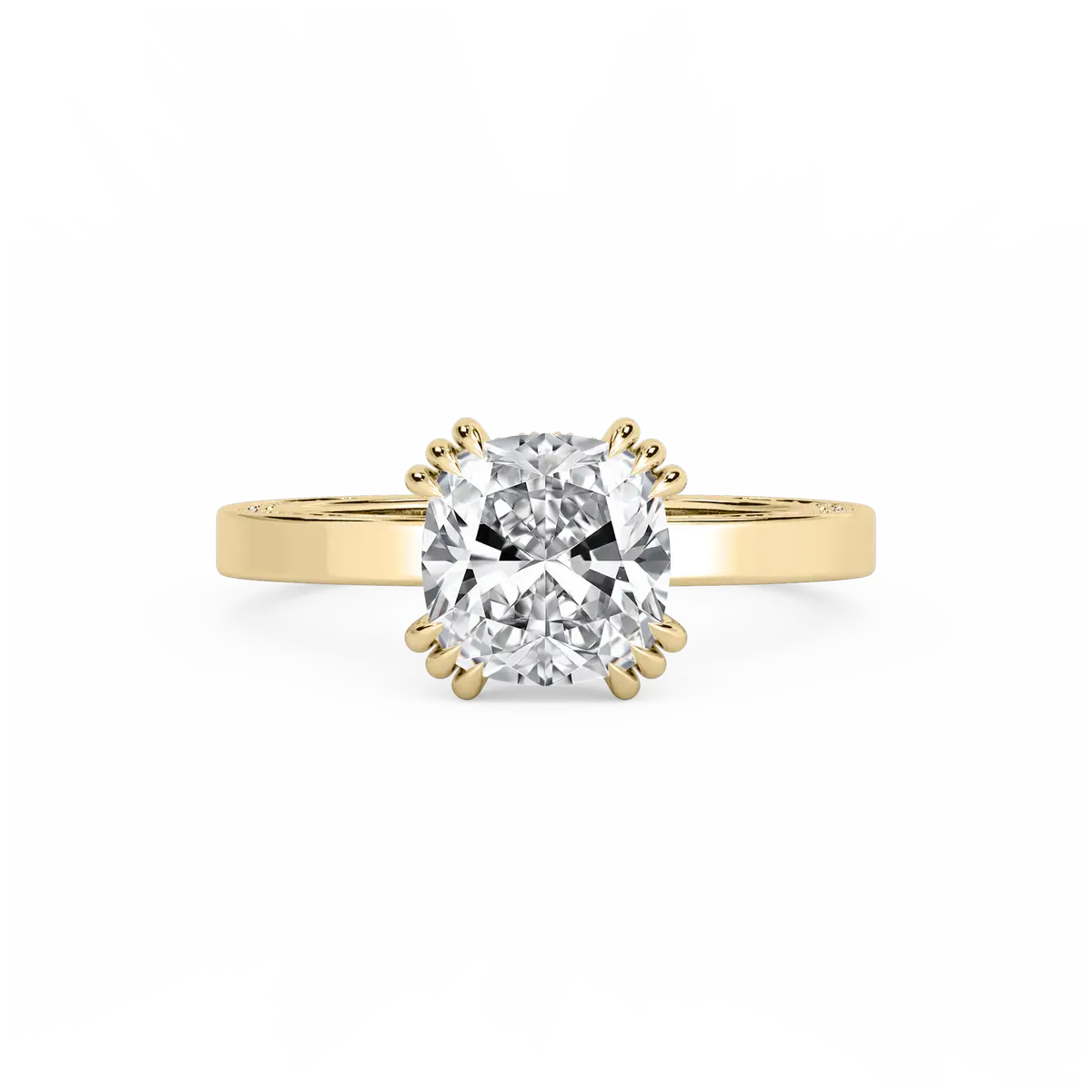 Cushion Lab Diamond Engagement Ring With Prong Setting