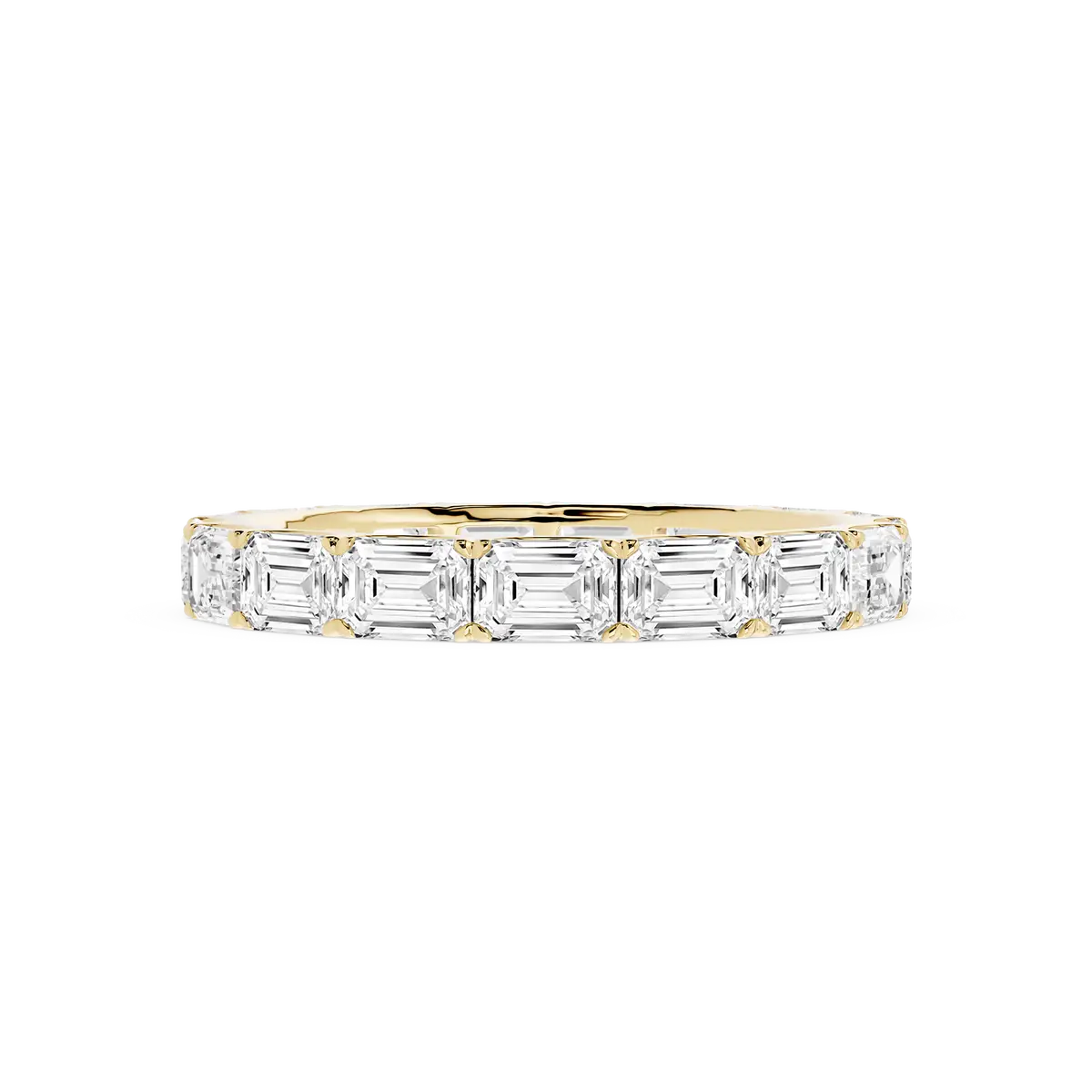 3 Carat Emerald Lab Grown Diamond East West Eternity Band