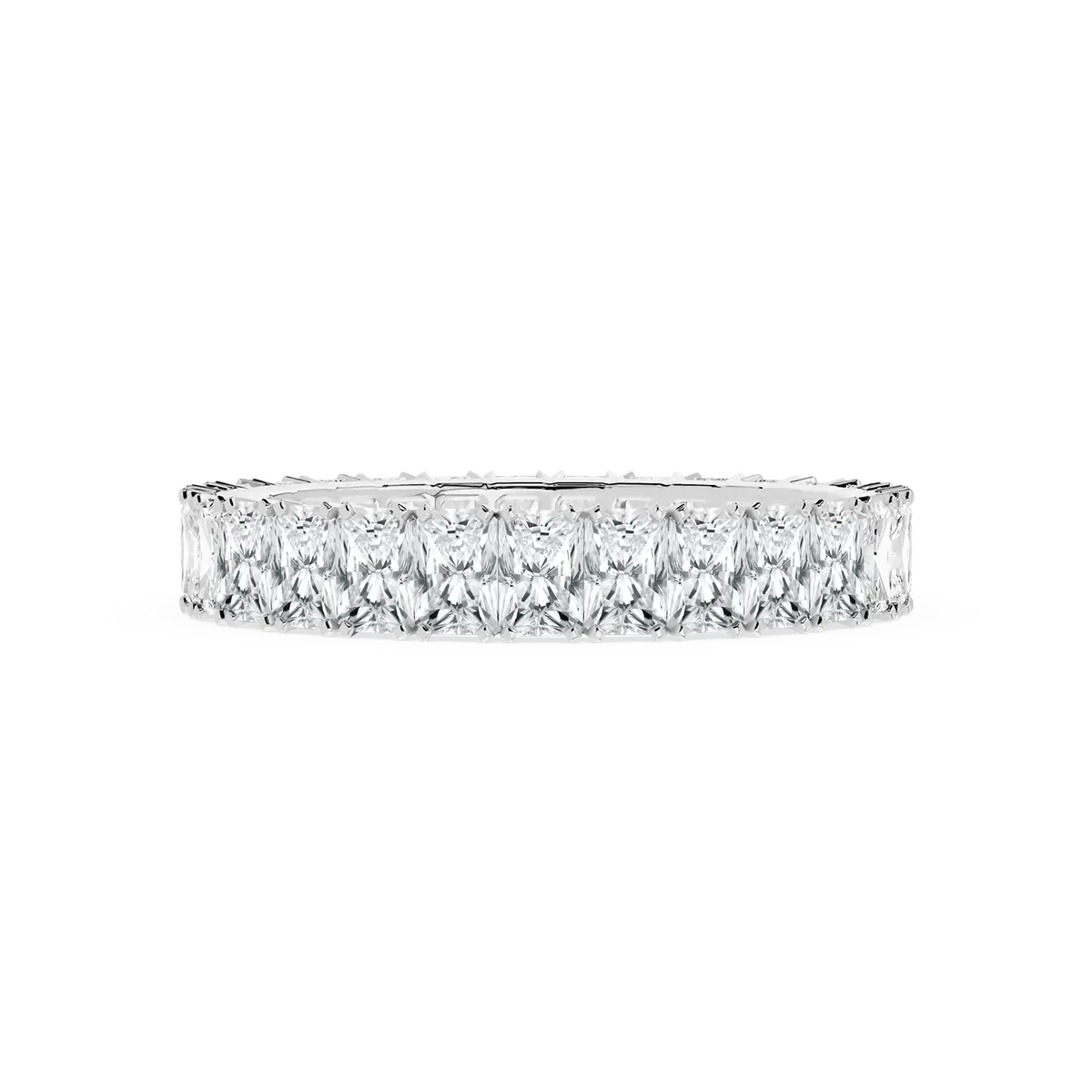 2 Carat Radiant Lab Grown Diamond Classic Four Prong Eternity Band