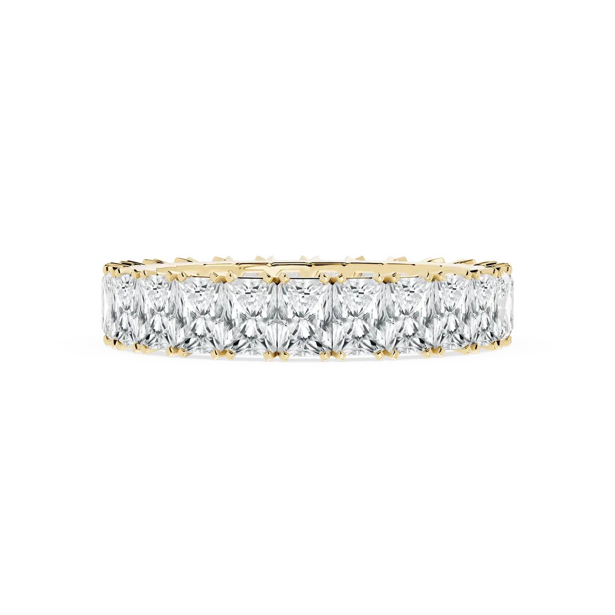 3 Carat Radiant Lab Grown Diamond Classic Four Prong Eternity Band
