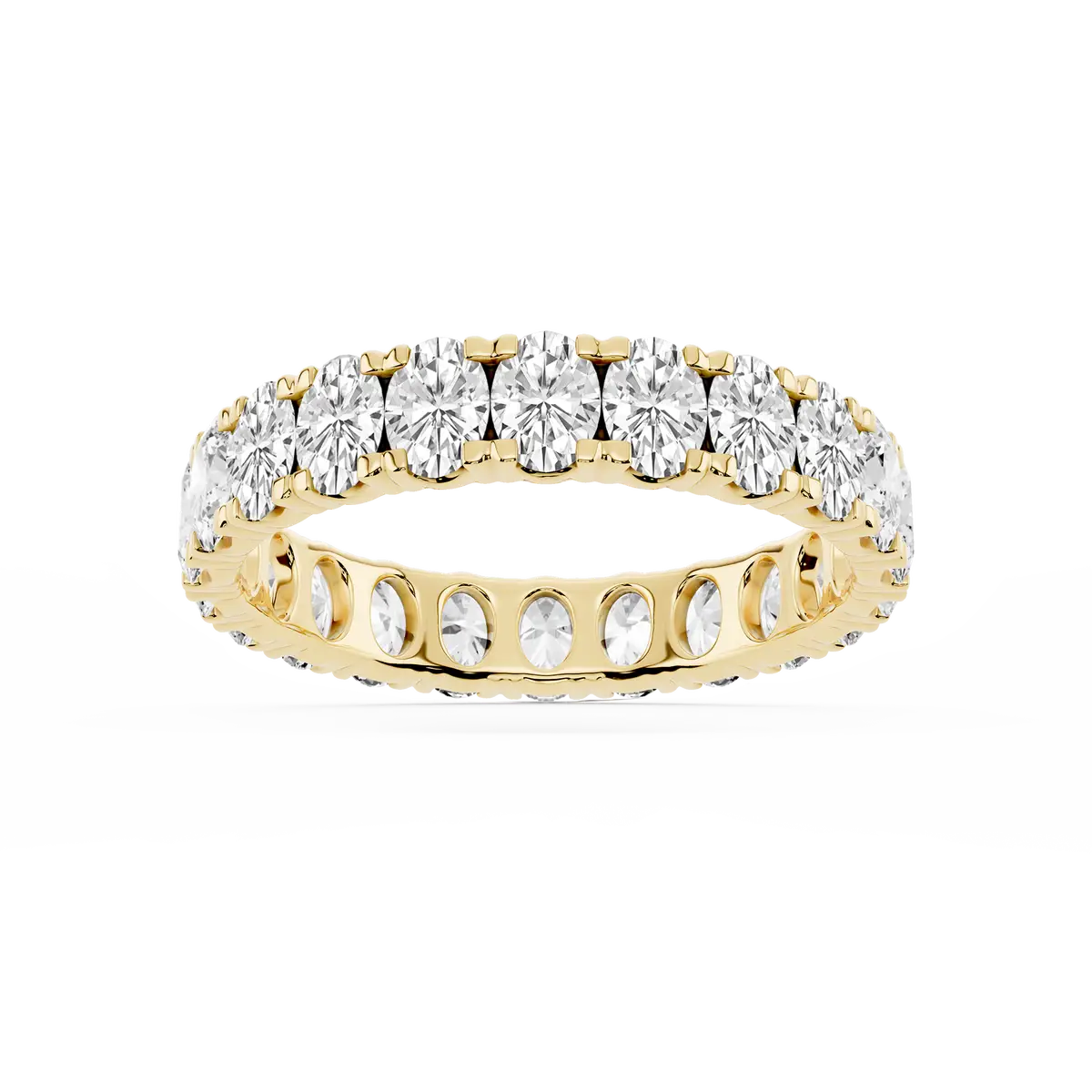 2 carat Oval Lab Grown Diamond Shared Prong Eternity Band