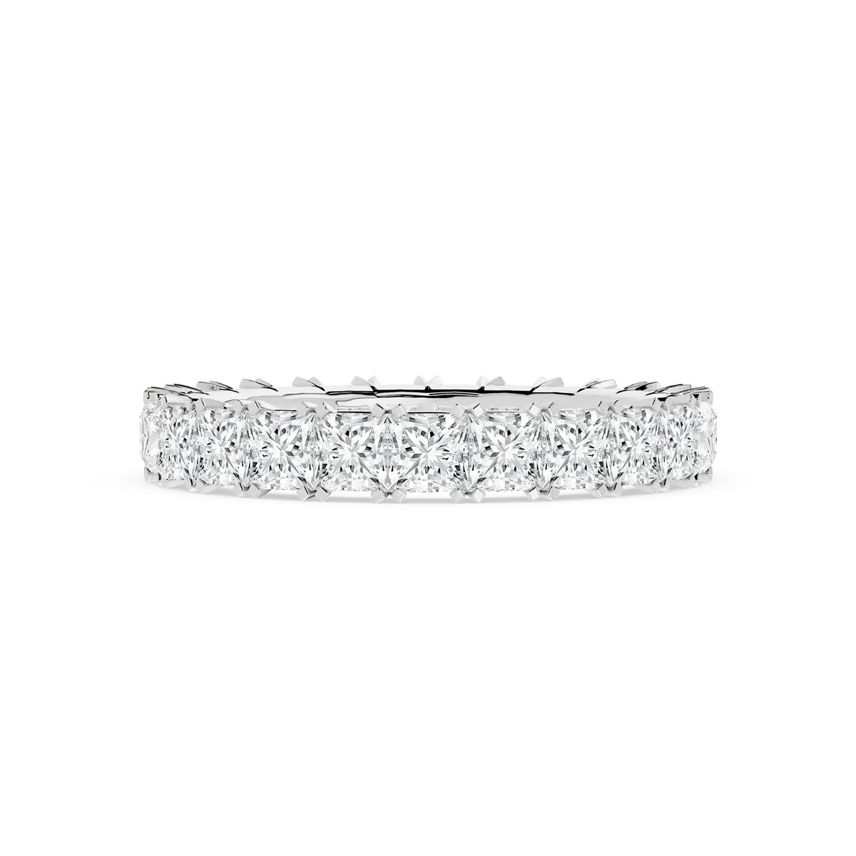 3 Carat Princess Lab Grown Diamond Classic Four Prong Eternity Band