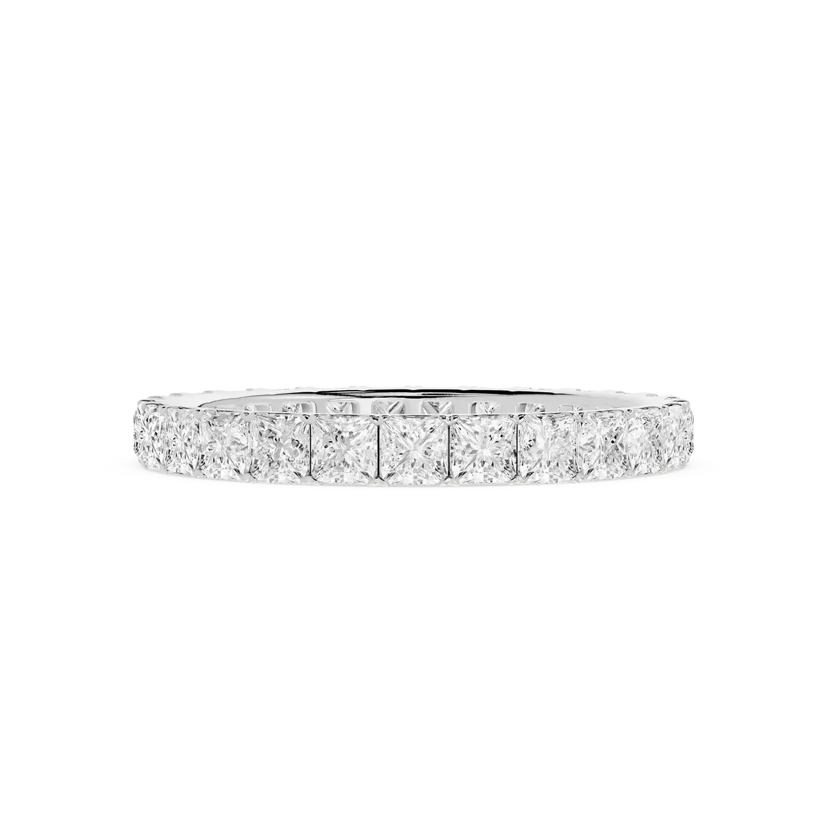 2 Carat Princess Lab Grown Diamond Shared Prong Eternity Band