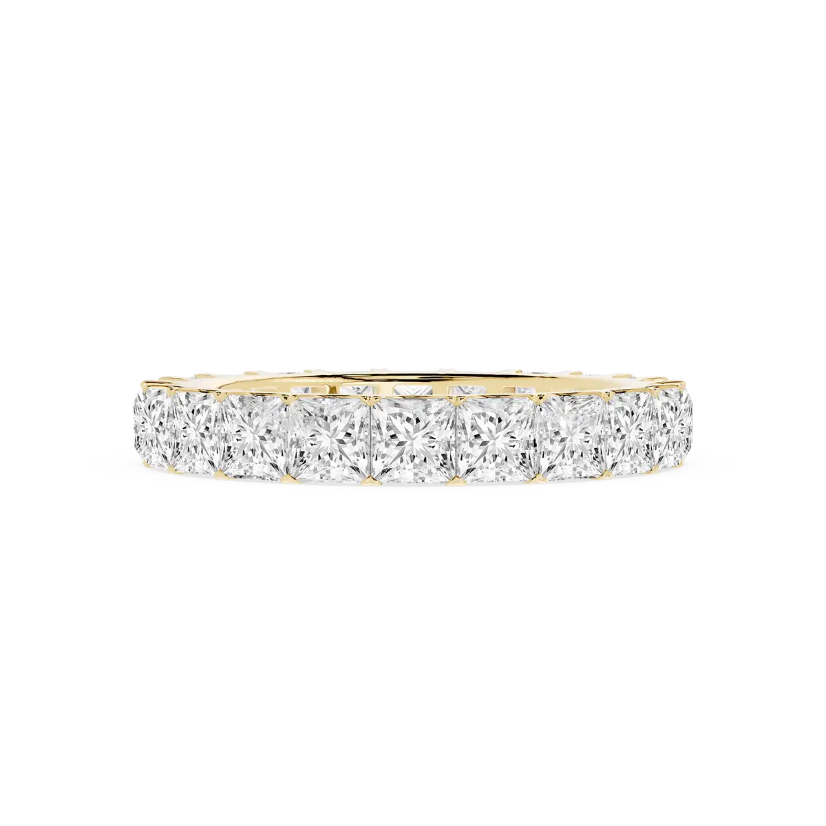 3 Carat Princess Lab Grown Diamond Shared Prong Eternity Band
