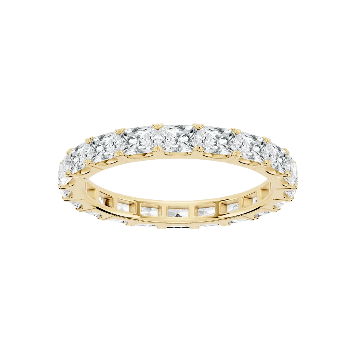 2 Carat Radiant Lab Grown Diamond East West Eternity Band