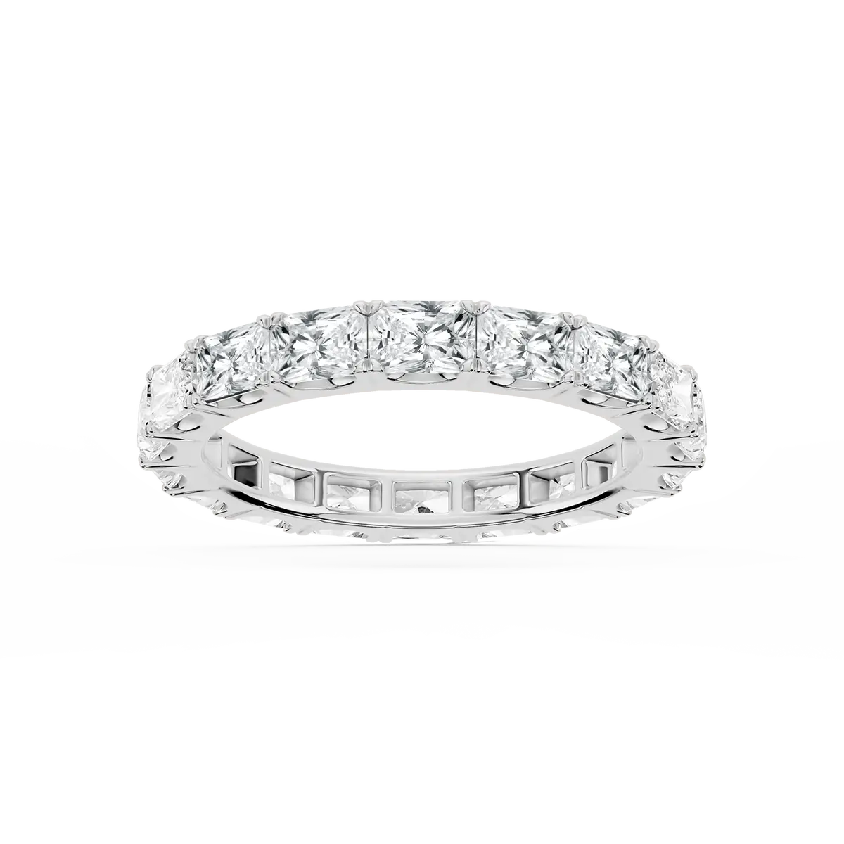 3 Carat Radiant Lab Grown Diamond East West Eternity Band