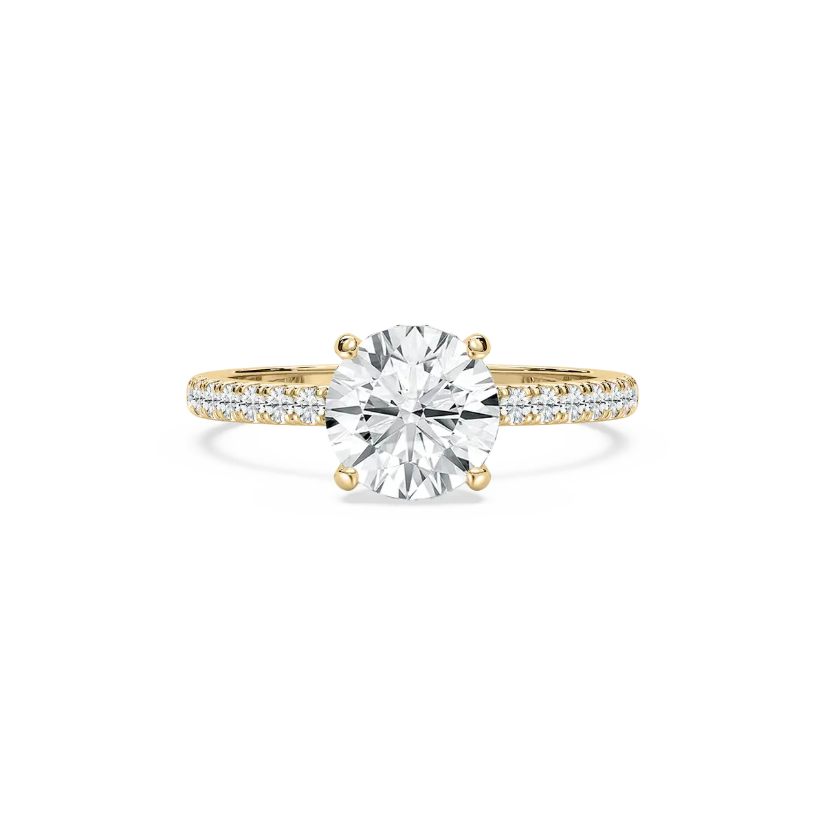 2 Carat Round Diamond Lustre Hidden Halo Ring 
