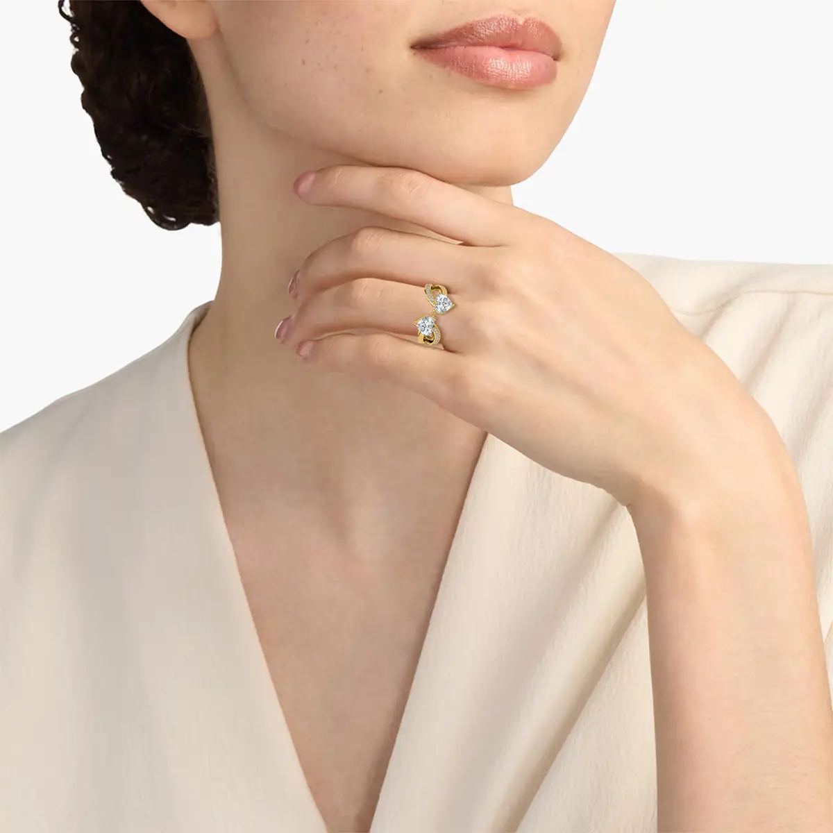 Heart Shape Diamond Modern Design Ring