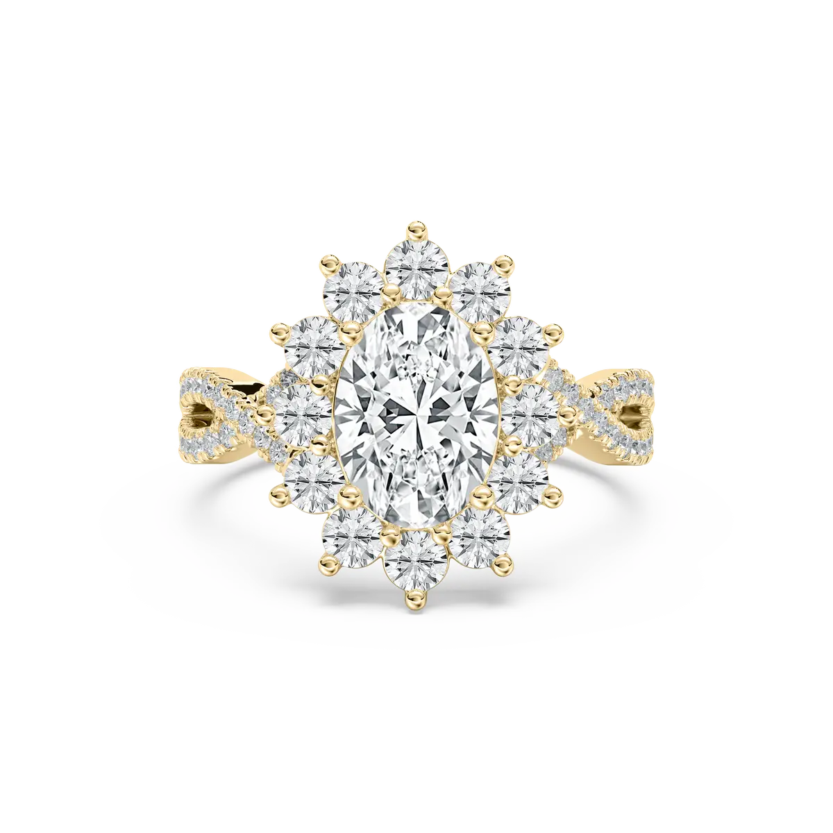 2 Carat Oval Diamond Eternal Charm Halo Ring