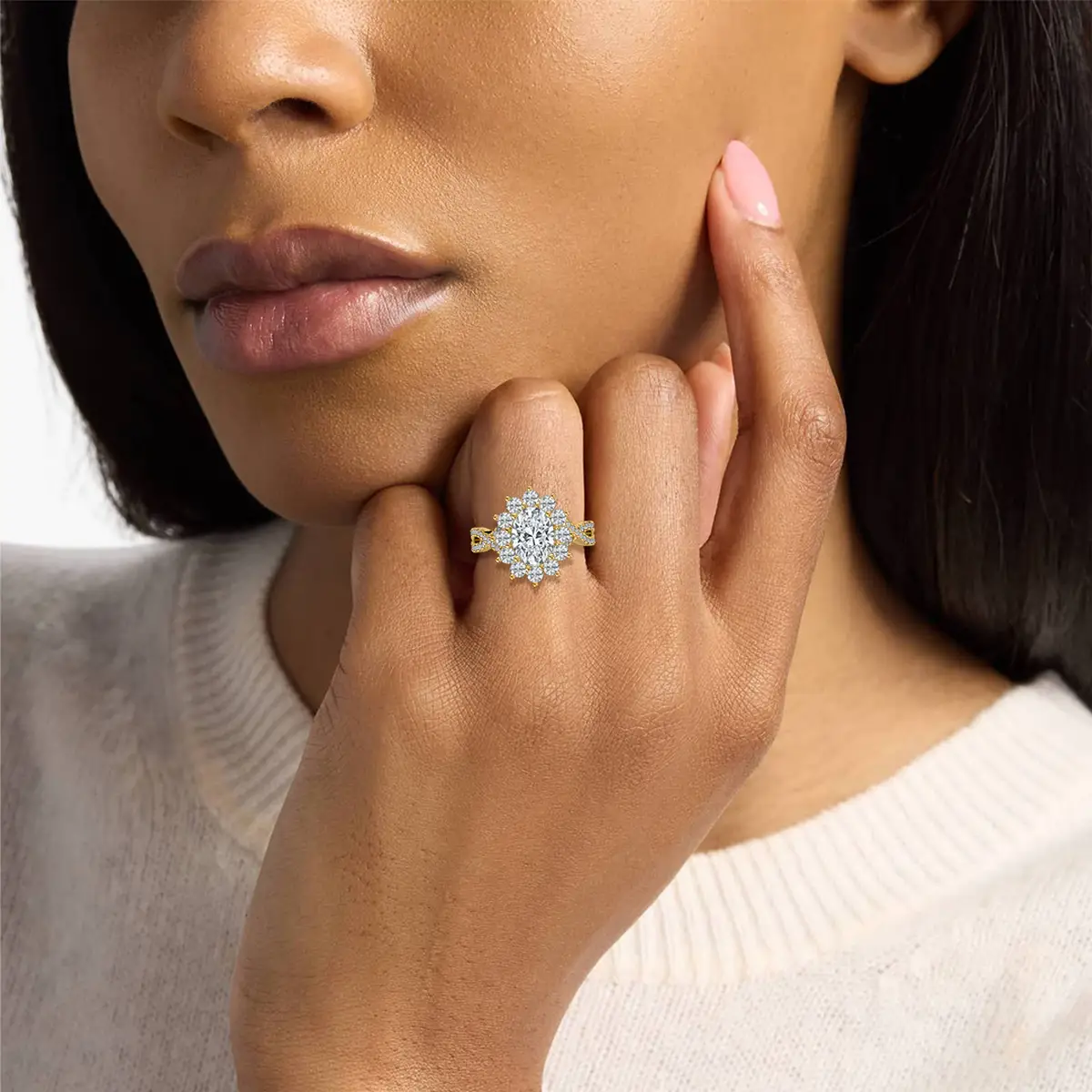 2 Carat Oval Diamond Eternal Charm Halo Ring