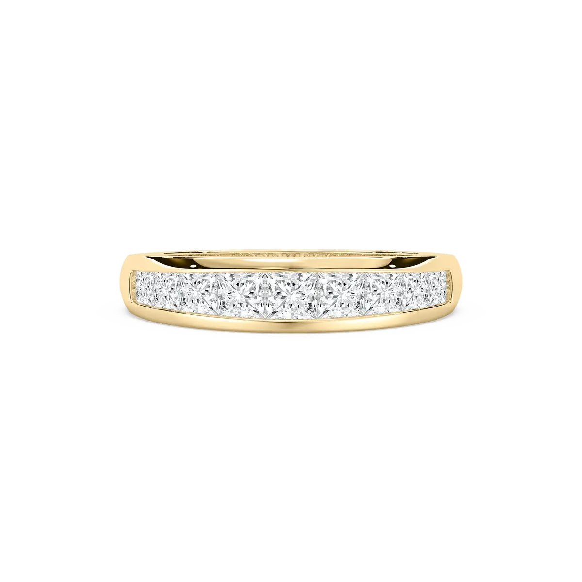 1 Carat Princess Diamond Stylish Wedding Band
