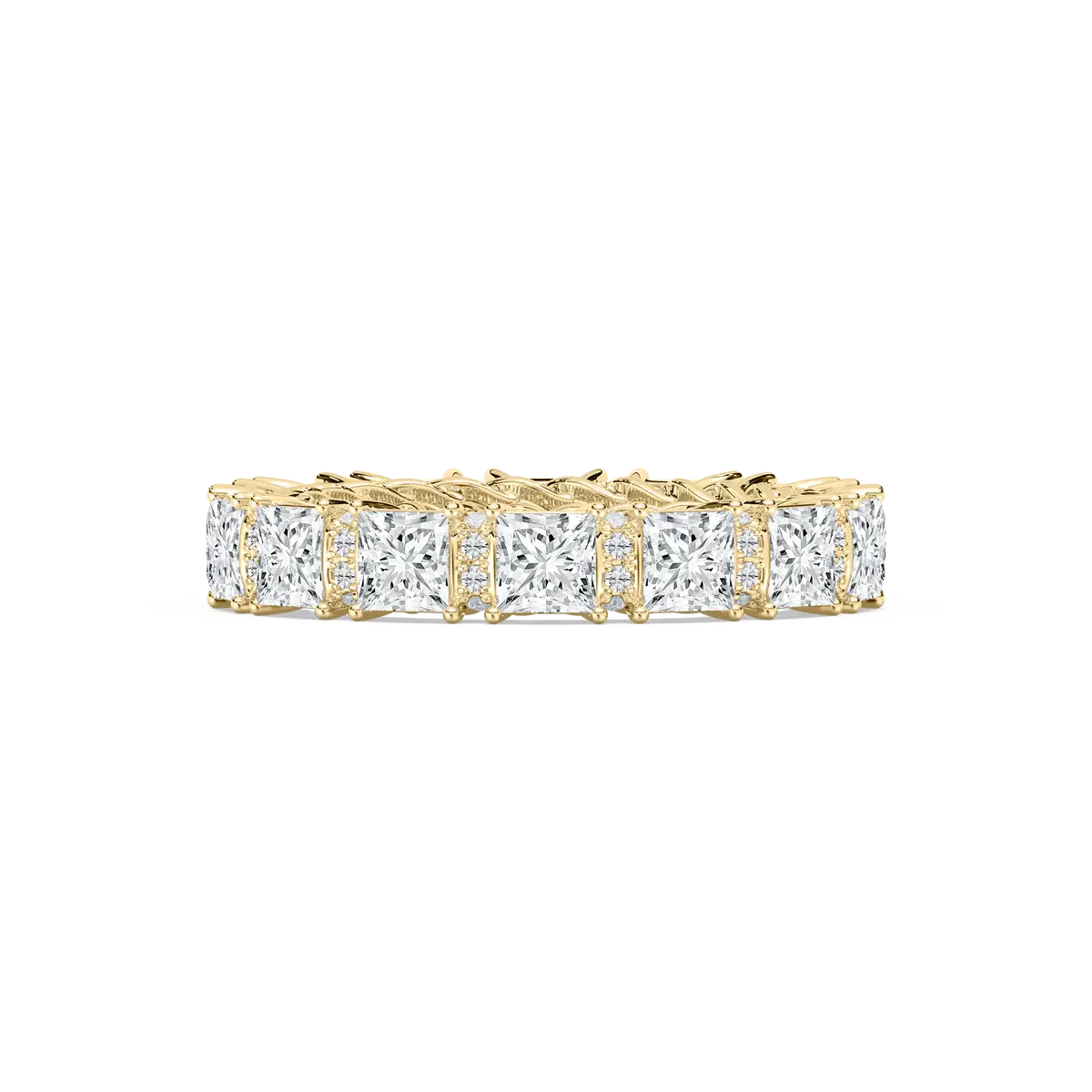 4.50 Carat Princess And Round Diamond Nomusa Full Eternity Band