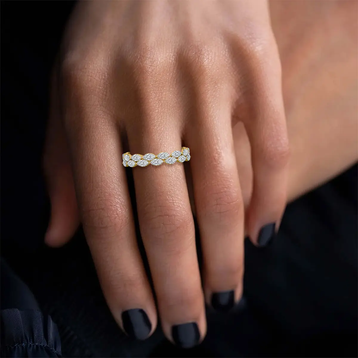 2.65 Carat Marquise Shape Diamond Olavi Full Eternity Band
