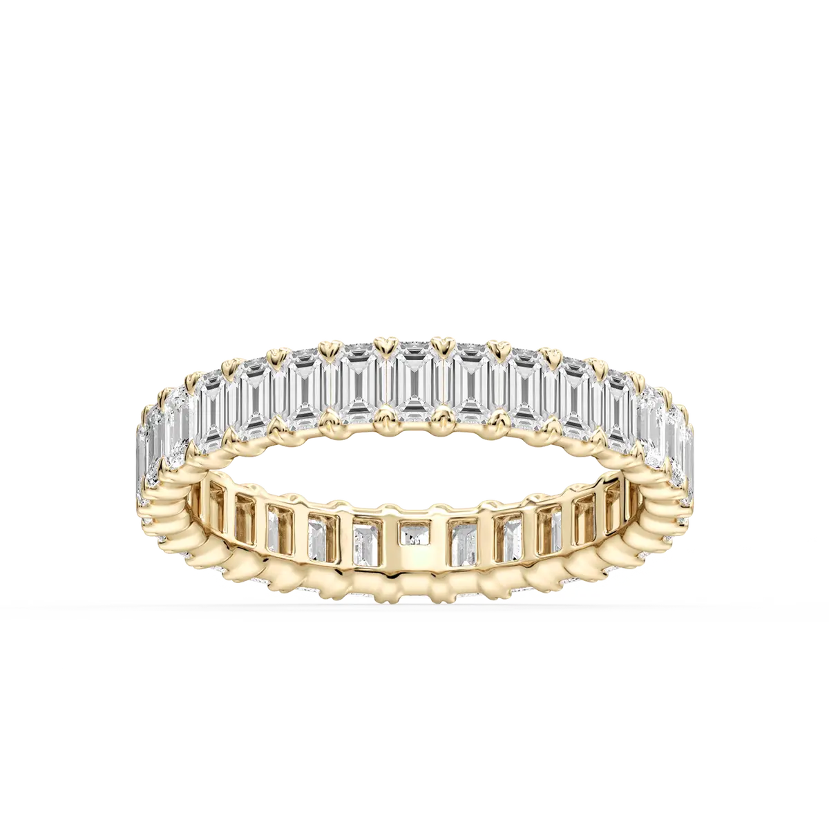 Vintage 2 Carat Emerald Cut Lab Grown Diamond Eternity Band