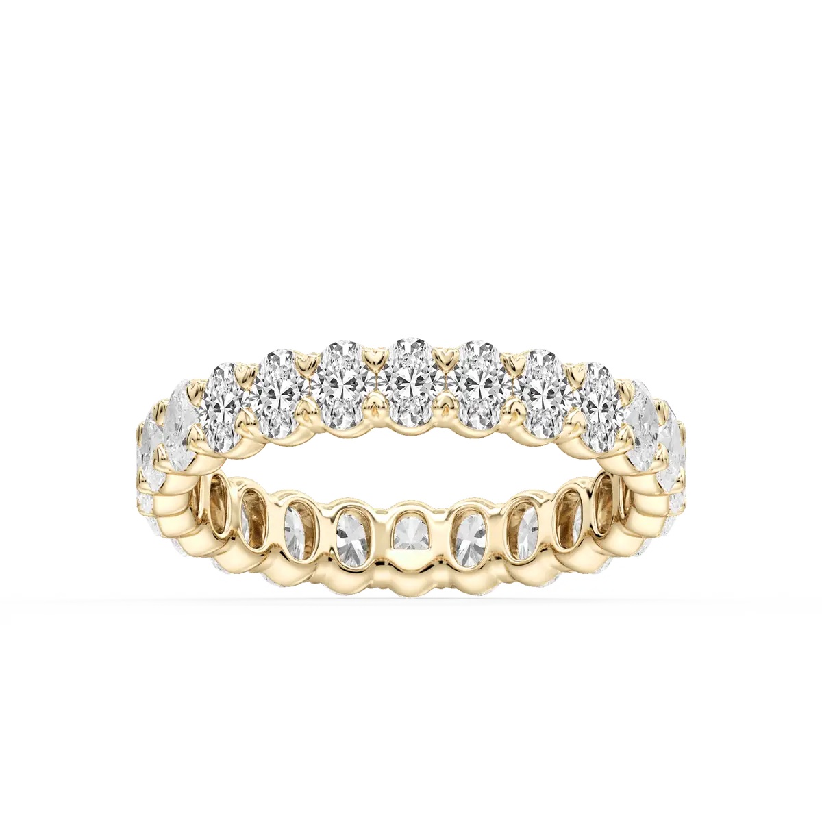 Vintage 2 Carat Oval Cut Lab Grown Diamond Eternity Band