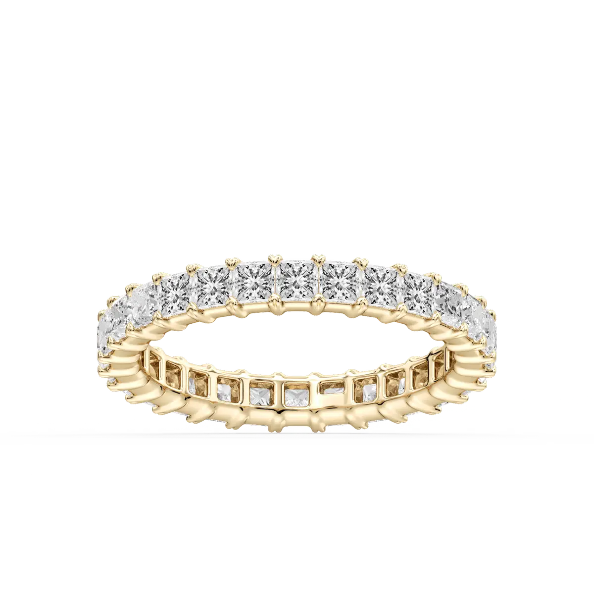 Vintage 2 Carat Princess Cut Lab Grown Diamond Eternity Band