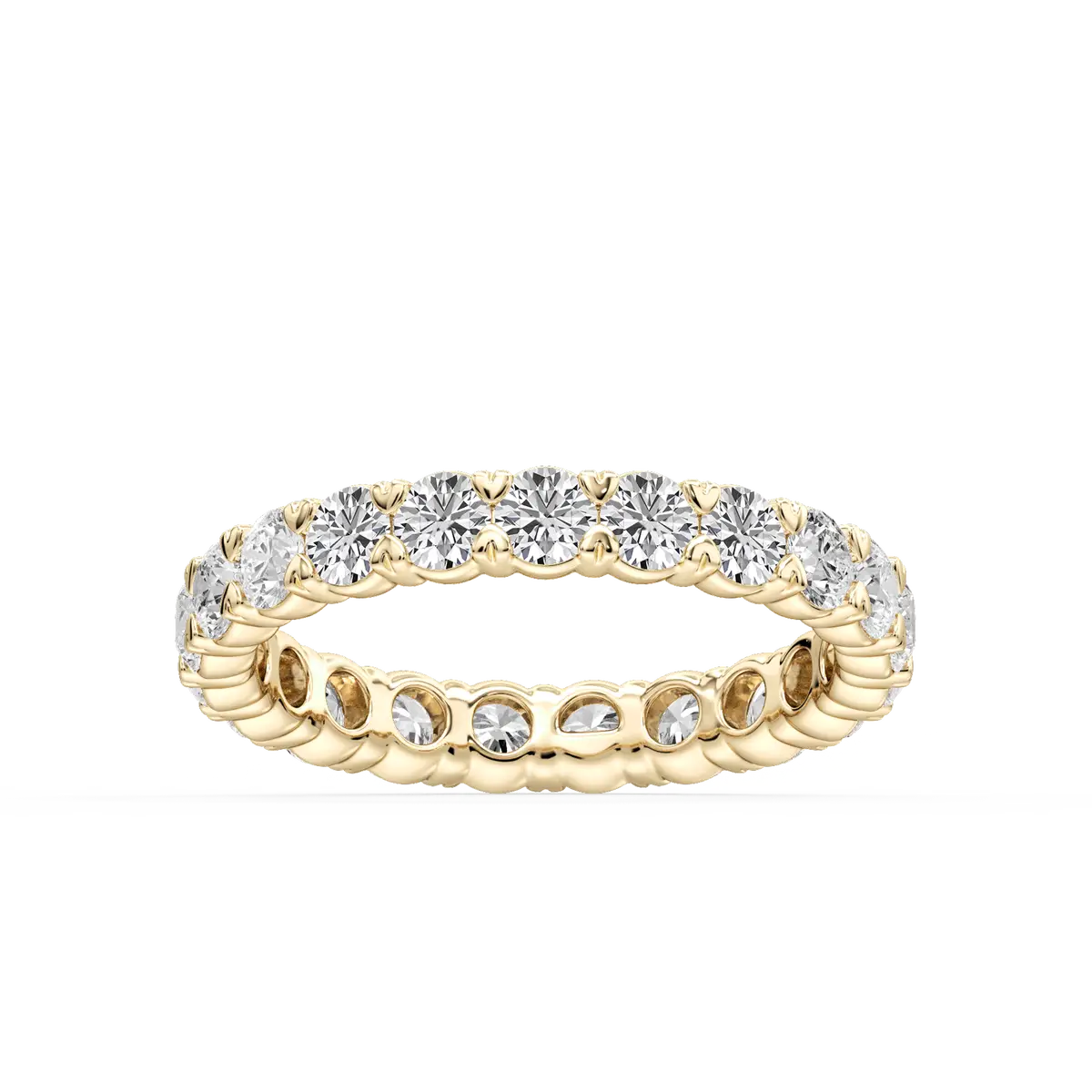 Vintage 2 Carat Round Cut Lab Grown Diamond Eternity Band