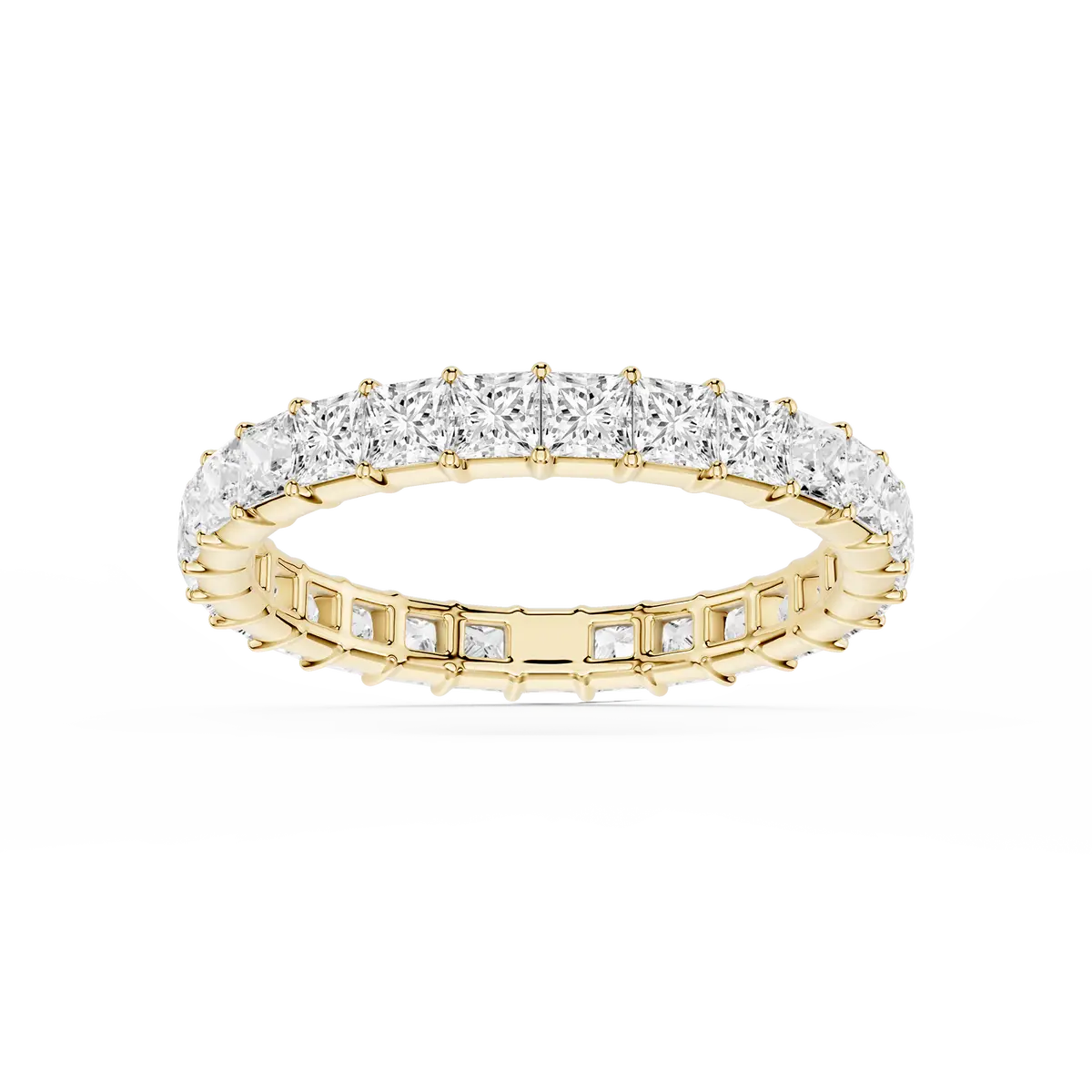 2 Carat Princess Lab Grown Diamond Shared Prong Eternity Band