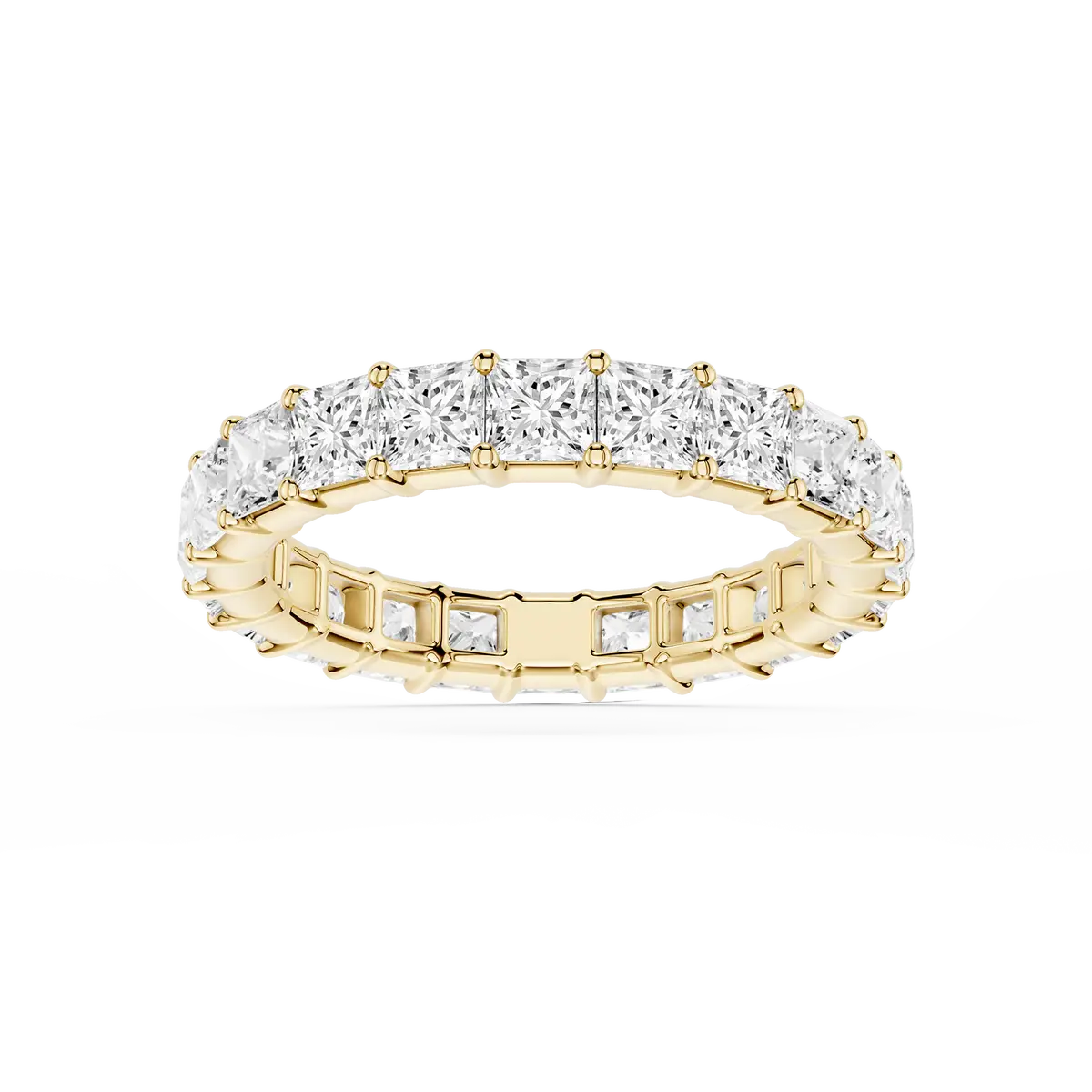 3 Carat Princess Lab Grown Diamond Shared Prong Eternity Band