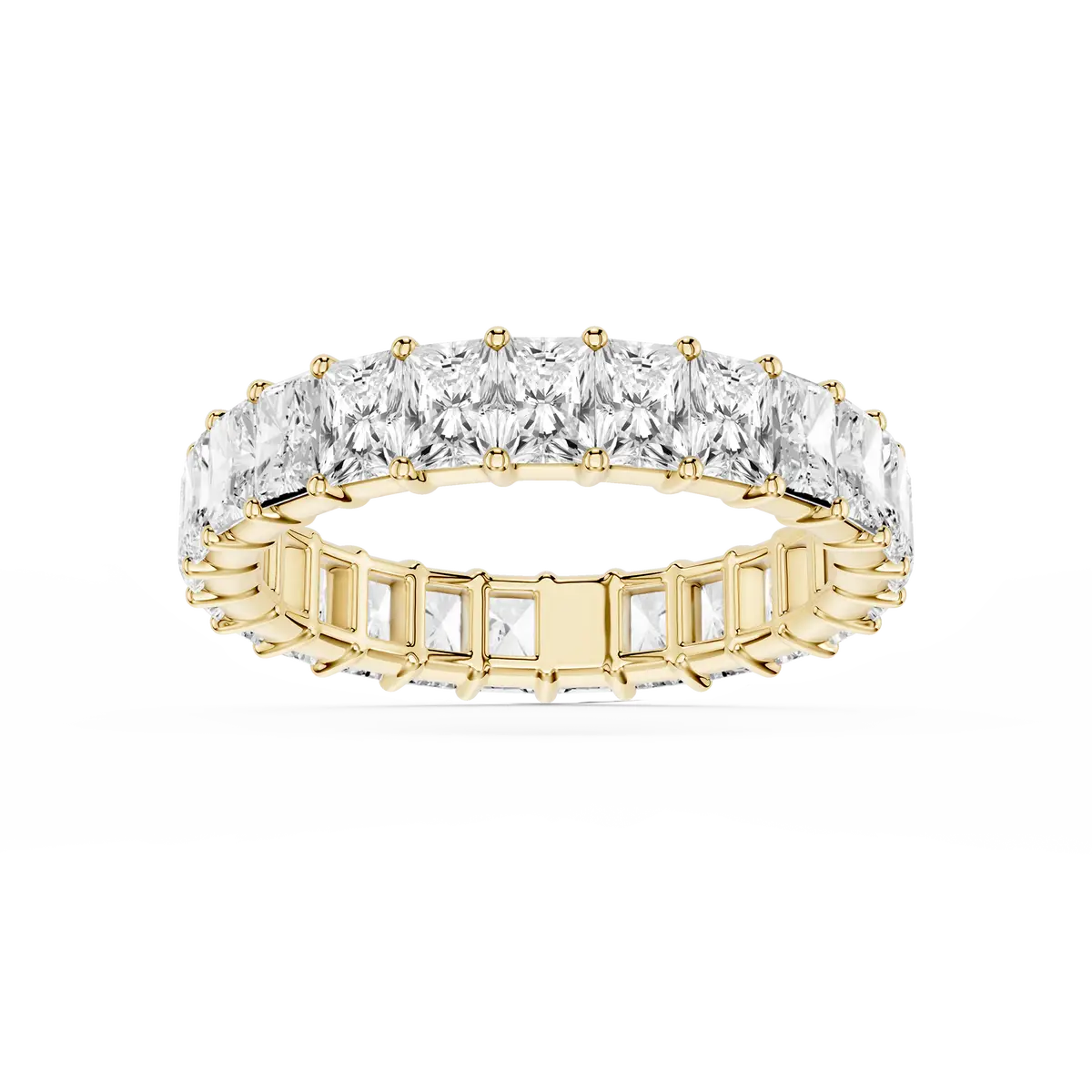 3 Carat Radiant Lab Grown Diamond Shared Prong Eternity Band