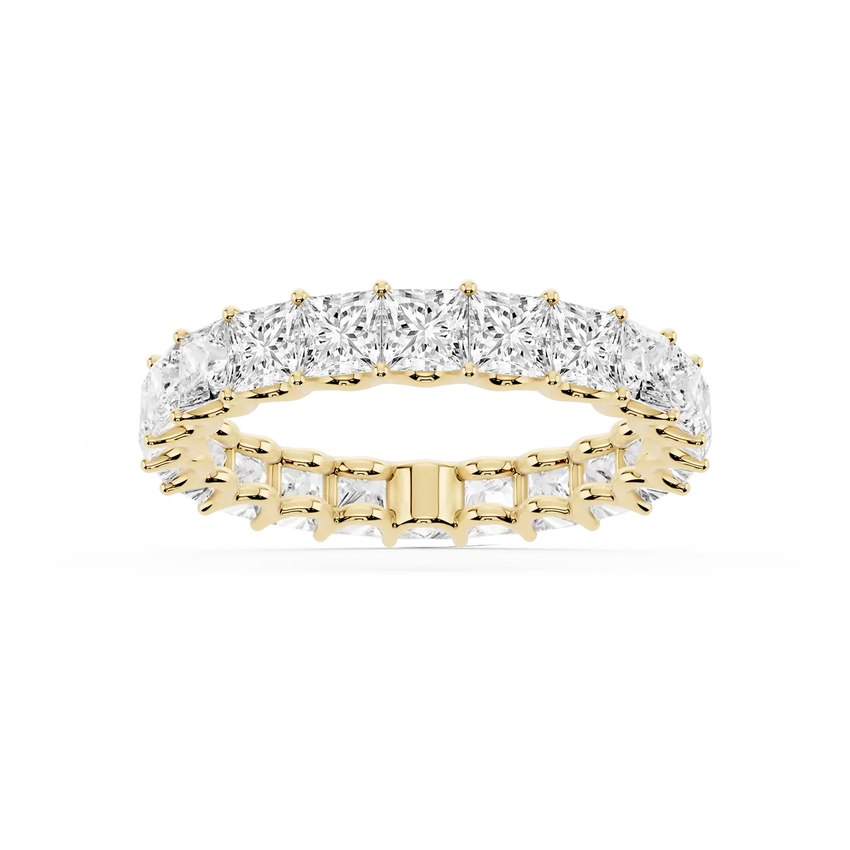 3 Carat Princess Lab Grown Diamond U-Prong Eternity Band