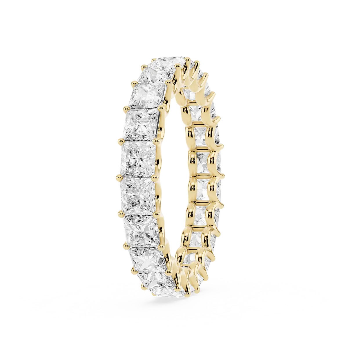 3 Carat Princess Lab Grown Diamond U-Prong Eternity Band
