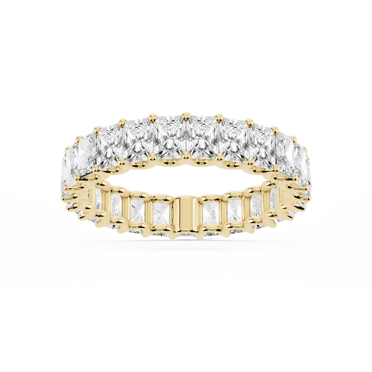 3 Carat Radiant Lab Grown Diamond U-Prong Eternity Band