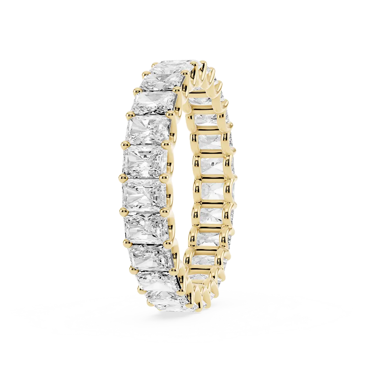 3 Carat Radiant Lab Grown Diamond U-Prong Eternity Band