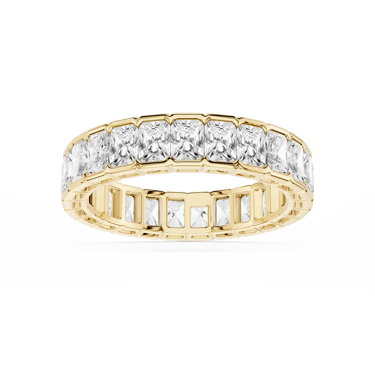 1 Carat Serena Radiant Lab Grown Diamond Half Bezel Eternity Band