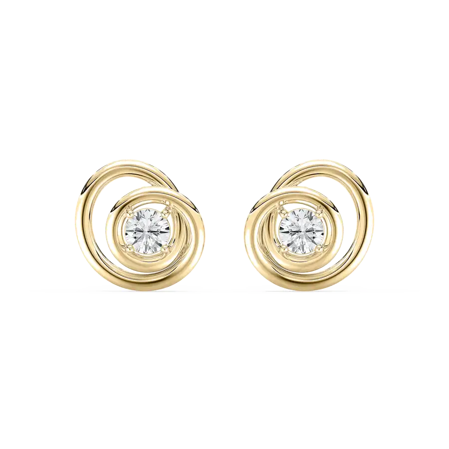 0.50 Ct Round Diamond Tapestry Stud Earring