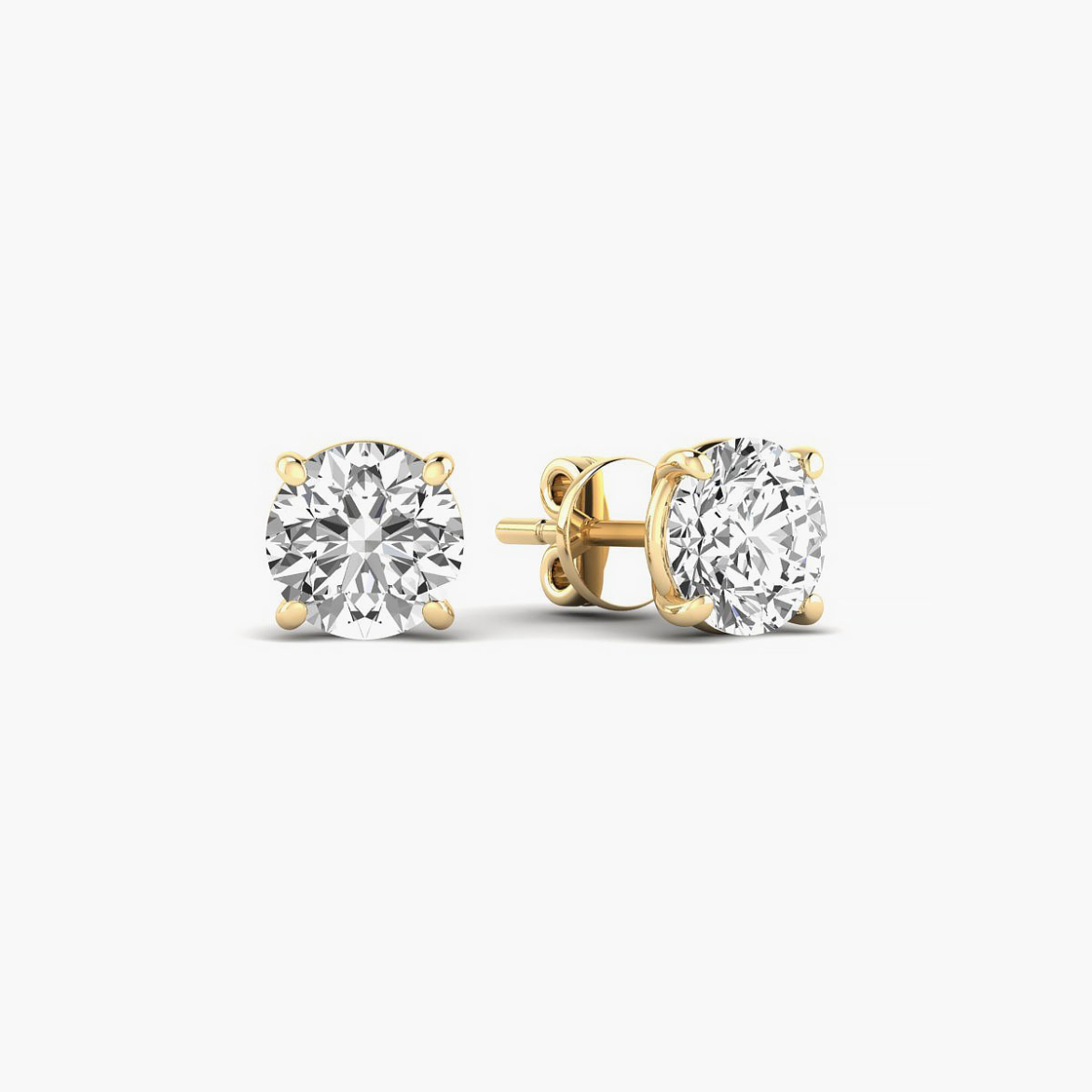 stud earring yellow gold